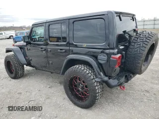 2018 Jeep Wrangler Unlimited Rubicon with VIN 1C4HJXFG4JW266438, listed as a Copart auction lot 50940075 with 75,175 mi miles and Salvage title. Bid and sale history available at DreamBid. Image 2.