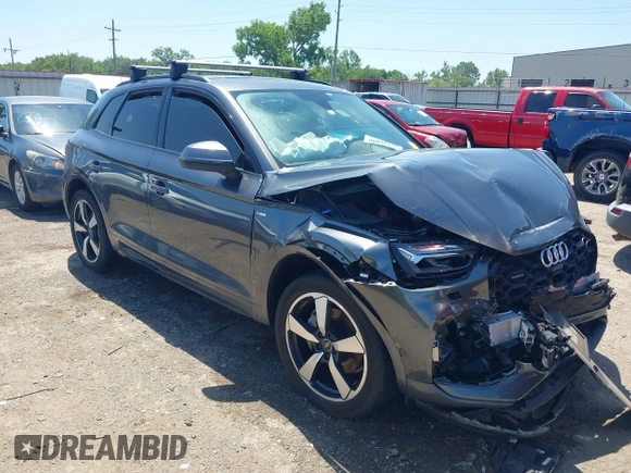 2023 Audi Q5 S line Prestige с VIN WA1FAAFY7P2054575, выставлен на аукционе IAAI как лот 42541896 с пробегом Не указан миль и . История ставок и продаж доступна на DreamBid. Изображение 1.
