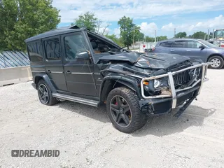 2018 Mercedes-Benz G-Class AMG G 63 with VIN WDCYC7DH9JX295265, listed as a IAAI auction lot 39795571 with 73,411 mi miles. Bid and sale history available at carsss.com. Image 1.