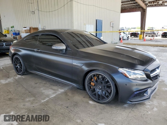 2017 Mercedes-Benz C 63 S AMG with VIN WDDWJ8HB7HF444373, listed as a Copart auction lot 47500484 with 44,881 mi miles and . Bid and sale history available at carsss.com. Image 4.
