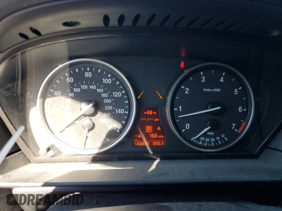 2008 BMW 5 Series 550i with VIN WBANW53588CT54834, listed as a Copart auction lot 46326725 with 182,990 mi miles and Salvage Title. Bid and sale history available at carsss.com. Image 9.
