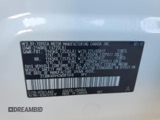 2012 Toyota RAV4 Limited с VIN 2T3DK4DV4CW081948, выставлен на аукционе Copart как лот 86991074 с пробегом 109 744 миль миль и На запчасти • Non repairable. История ставок и продаж доступна на DreamBid. Изображение 14.