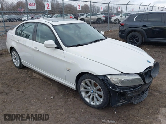 2011 BMW 3 Series 328i xDrive with VIN WBAPK5C55BF122623, listed as a IAAI auction lot 41868600 with 105,948 mi miles. Bid and sale history available at carsss.com. Image 1.