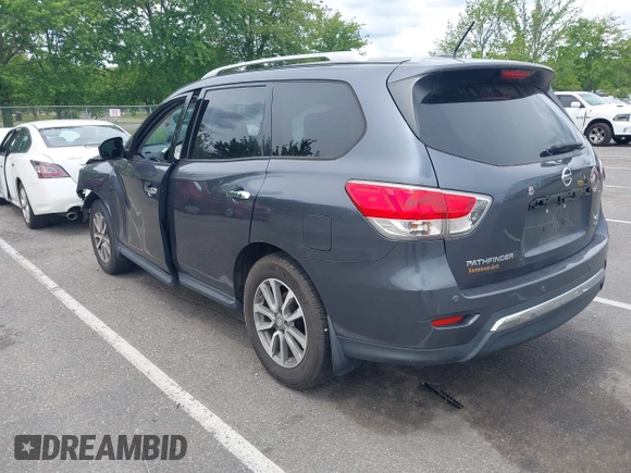 2014 Nissan Pathfinder S with VIN 5N1AR2MM6EC616953, listed as a IAAI auction lot 42352267 with 164,537 mi miles and . Bid and sale history available at DreamBid. Image 3.