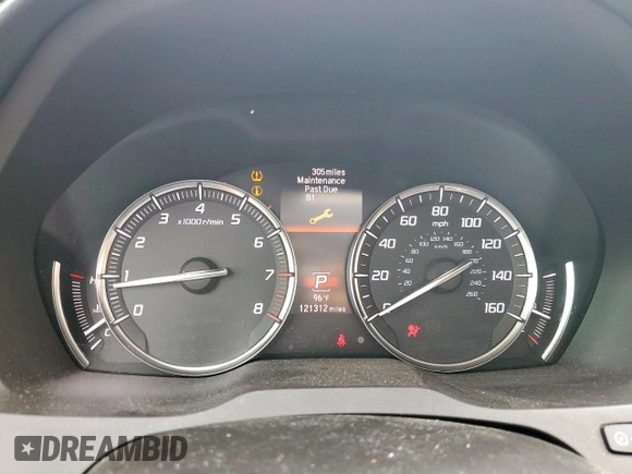 2017 Acura MDX Advance with VIN 5FRYD3H83HB010049, listed as a Copart auction lot 62385925 with 121,312 mi miles and Salvage title. Bid and sale history available at DreamBid. Image 9.