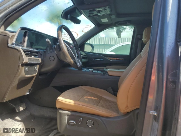 2021 Cadillac Escalade RWD Premium Luxury with VIN 1GYS3BKL9MR476536, listed as a Copart auction lot 76549574 with 49,039 mi miles and Non Repairable. Bid and sale history available at carsss.com. Image 7.