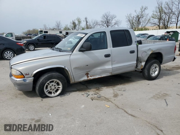 2000 Dodge Dakota Sport with VIN 1B7GL2AX6YS681262, listed as a Copart auction lot 51145495 with 212,463 mi miles and Salvage Title. Bid and sale history available at carsss.com. Image 1.