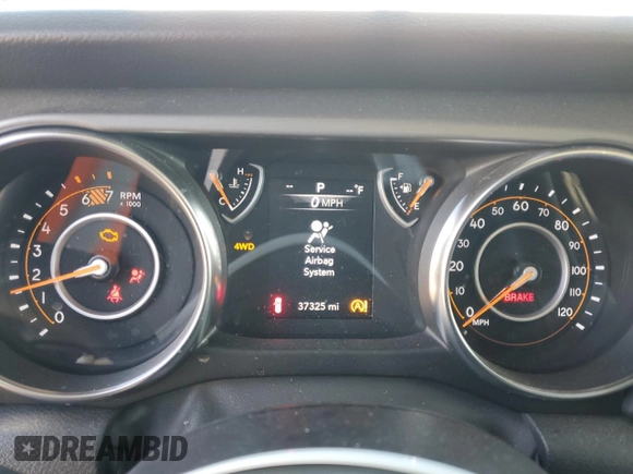 2023 Jeep Wrangler Sport S with VIN 1C4HJXDNXPW596370, listed as a Copart auction lot 48367785 with 37,325 mi miles and Salvage Title. Bid and sale history available at DreamBid. Image 9.
