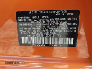 2019 Subaru Crosstrek Premium z VIN JF2GTAEC4KH241757, wystawiony jako IAAI lot #42281513 z przebiegiem 39 351 mil mil oraz . Historia ofert i sprzedaży dostępna na DreamBid. Obrazek 9.