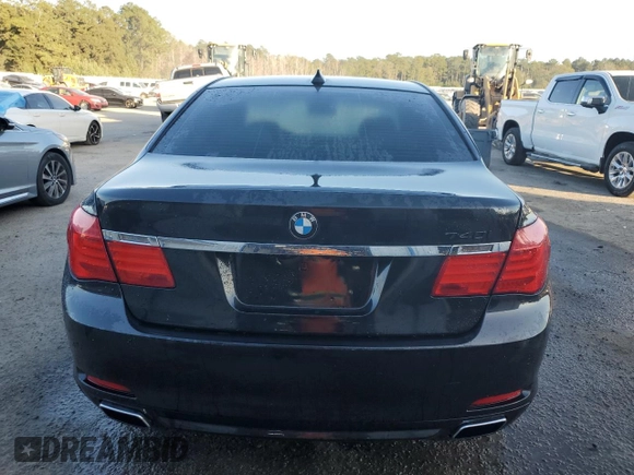 2011 BMW 7 Series 740i with VIN WBAKA4C55BC612987, listed as a Copart auction lot 76607654 with 154,118 mi miles and Salvage Title. Bid and sale history available at carsss.com. Image 6.