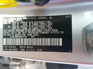 2013 Toyota Venza LE with VIN 4T3BK3BB6DU085799, listed as a Copart auction lot 45637735 with 83,838 mi miles and Salvage Title. Bid and sale history available at carsss.com. Image 13.