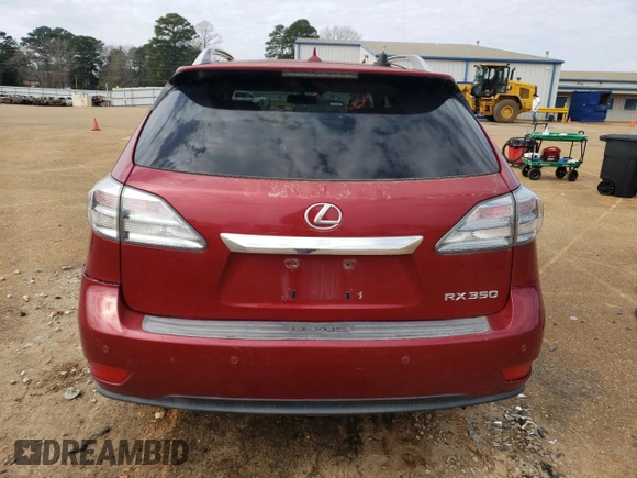 2012 Lexus RX 350 with VIN JTJZK1BA0C2412793, listed as a Copart auction lot 45292985 with 276,510 mi miles and Salvage Title. Bid and sale history available at DreamBid. Image 6.