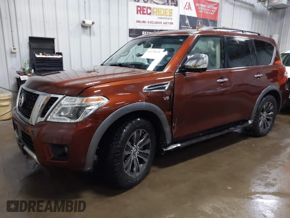 2017 Nissan Armada SV with VIN JN8AY2NC3H9502234, listed as a IAAI auction lot 41579070 with 92,439 mi miles and . Bid and sale history available at DreamBid. Image 17.