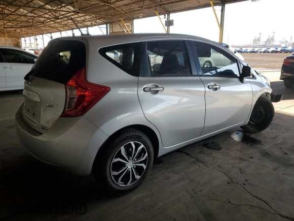 2014 Nissan Note SV with VIN 3N1CE2CP1EL378683, listed as a Copart auction lot 46596825 with Not provided miles and Salvage title. Bid and sale history available at DreamBid. Image 3.