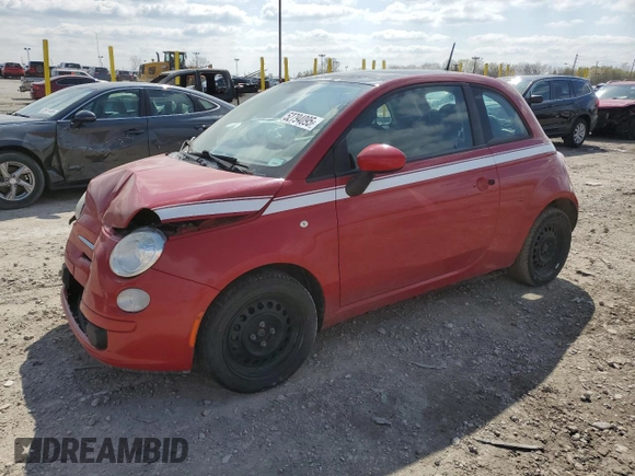 2013 FIAT 500 Pop with VIN 3C3CFFAR8DT574306, listed as a Copart auction lot 52794095 with 75,312 mi miles and Salvage Title. Bid and sale history available at carsss.com. Image 1.