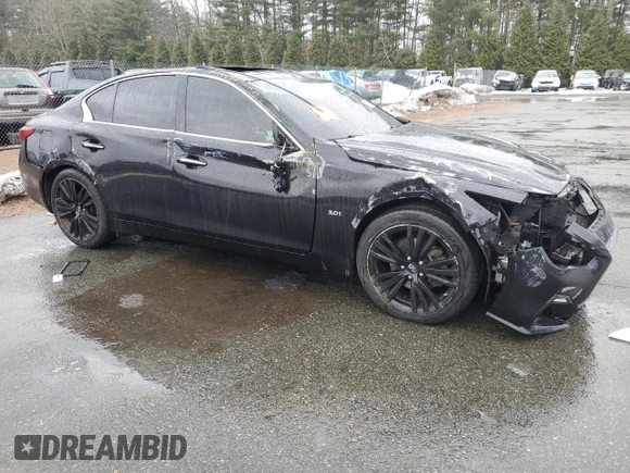 2020 Infiniti Q50 Pure with VIN JN1EV7ARXLM252478, listed as a Copart auction lot 46797865 with Not provided miles and Salvage title. Bid and sale history available at DreamBid. Image 4.