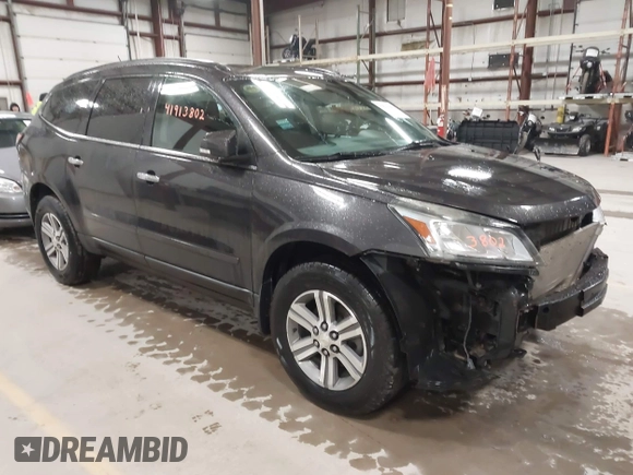 2015 Chevrolet Traverse LT with VIN 1GNKVHKD9FJ168531, listed as a IAAI auction lot 41913802 with 163,299 mi miles and . Bid and sale history available at DreamBid. Image 1.
