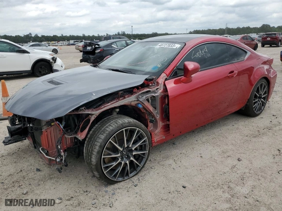 2015 Lexus RC F with VIN JTHHP5BC6F5003191, listed as a Copart auction lot 48727033 with NaN miles. Bid and sale history available at carsss.com. Image 1.