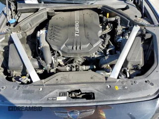2019 Genesis G70 Advanced with VIN KMTG34LE1KU027824, listed as a Copart auction lot 46900135 with 42,325 mi miles and Salvage title. Bid and sale history available at DreamBid. Image 11.