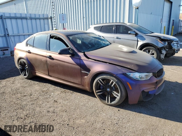 2016 BMW M3 with VIN WBS8M9C57G5D30780, listed as a Copart auction lot 49214095 with Not provided miles and Non repairable. Bid and sale history available at DreamBid. Image 4.