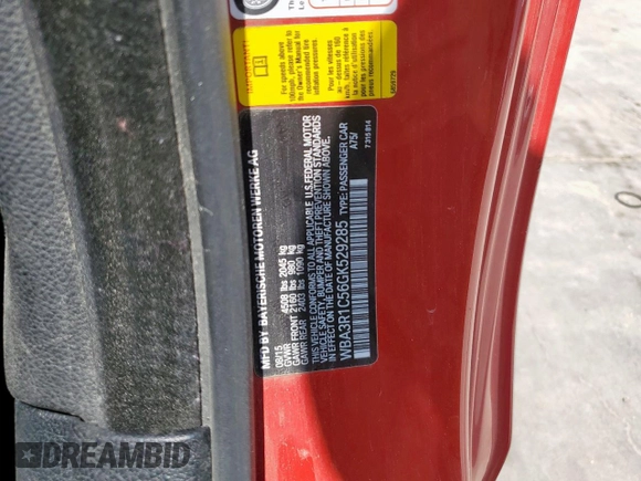2016 BMW 4 Series 435i with VIN WBA3R1C56GK529285, listed as a Copart auction lot 55861365 with 74,441 mi miles and Salvage title. Bid and sale history available at DreamBid. Image 12.