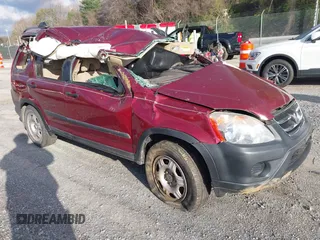 2006 Honda CR-V LX with VIN SHSRD68596U401323, listed as a IAAI auction lot 42011015 with Not Provided miles and . Bid and sale history available at carsss.com. Image 1.