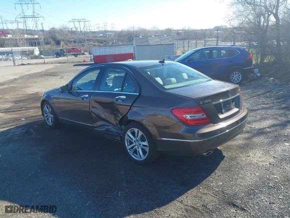 2013 Mercedes-Benz C-Class C 300 Sport with VIN WDDGF8AB1DR252908, listed as a IAAI auction lot 41853240 with 19,617 mi miles. Bid and sale history available at carsss.com. Image 3.