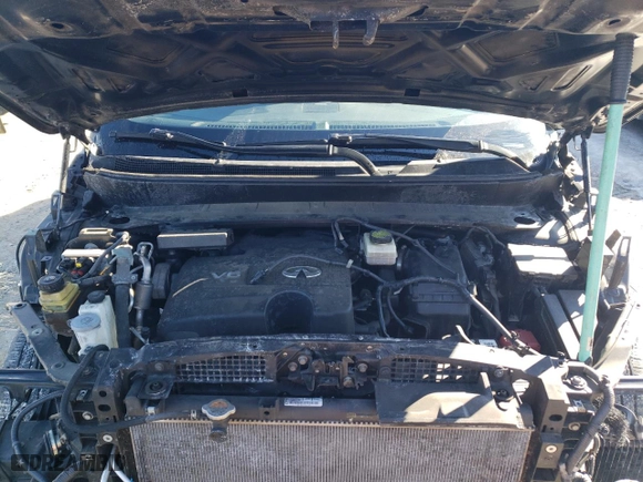 2019 Infiniti QX60 LUXE with VIN 5N1DL0MM1KC561598, listed as a Copart auction lot 46123045 with 91,619 mi miles and Salvage Title. Bid and sale history available at carsss.com. Image 12.