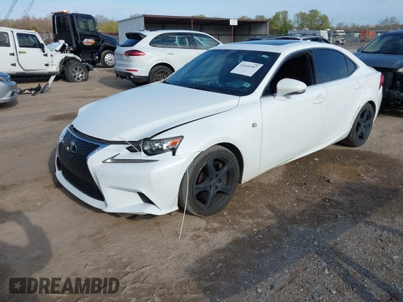 2014 Lexus IS with VIN JTHBE1D20E5011780, listed as a IAAI auction lot 41836907 with 137,913 mi miles. Bid and sale history available at carsss.com. Image 18.