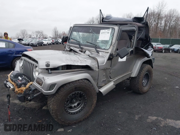 2001 Jeep Wrangler Sport with VIN 1J4FA49S41P355646, listed as a IAAI auction lot 41937746 with 160,634 mi miles. Bid and sale history available at carsss.com. Image 17.