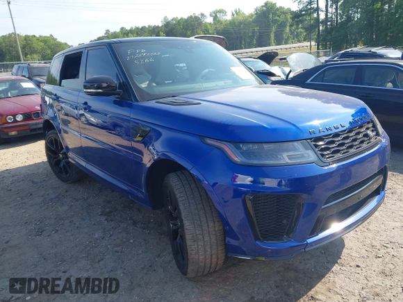 2021 Land Rover Range Rover Sport SVR with VIN SALWZ2RE4MA781110, listed as a IAAI auction lot 42143199 with 26,473 mi miles and . Bid and sale history available at DreamBid. Image 1.