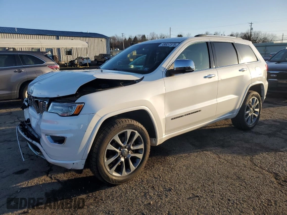 2017 Jeep Grand Cherokee Overland with VIN 1C4RJFCG8HC906200, listed as a Copart auction lot 49837375 with 108,852 mi miles and Salvage Title. Bid and sale history available at carsss.com. Image 1.