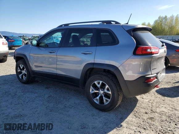 2018 Jeep Cherokee Trailhawk with VIN 1C4PJMBXXJD619860, listed as a Copart auction lot 52598535 with 82,430 mi miles and Salvage Title. Bid and sale history available at carsss.com. Image 2.