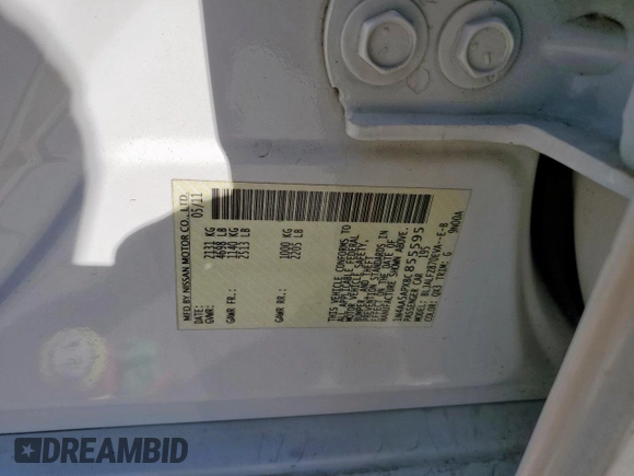 2011 Nissan Maxima SV with VIN 1N4AA5APXBC855595, listed as a Copart auction lot 49294615 with Not Provided miles and Salvage Title. Bid and sale history available at DreamBid. Image 14.