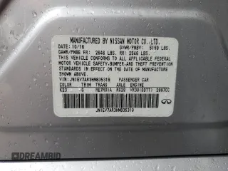 2017 Infiniti Q50 Premium с VIN JN1EV7AR3HM835319, выставлен на аукционе Copart как лот 56049225 с пробегом 114 486 миль миль и Списание • Salvage title. История ставок и продаж доступна на DreamBid. Изображение 12.
