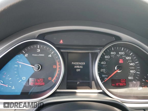2010 Audi Q7 Prestige with VIN WA1WMAFE9AD005130, listed as a Copart auction lot 63524715 with 127,823 mi miles and Salvage title. Bid and sale history available at DreamBid. Image 9.