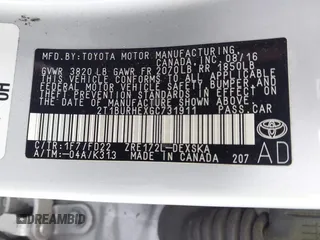 2016 Toyota Corolla L with VIN 2T1BURHEXGC731911, listed as a IAAI auction lot 42540440 with 91,928 mi miles and . Bid and sale history available at DreamBid. Image 9.