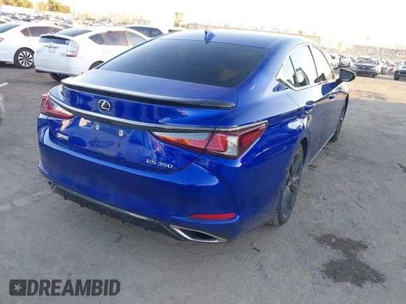 2021 Lexus ES 350 F Sport with VIN 58AHZ1B17MU096457, listed as a IAAI auction lot 41401292 with 38,265 mi miles and . Bid and sale history available at DreamBid. Image 4.