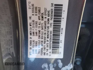 2013 Honda Accord Sdn EX-L with VIN 1HGCR2F85DA087665, listed as a Copart auction lot 48190605 with 145,498 mi miles and Salvage Title. Bid and sale history available at carsss.com. Image 12.