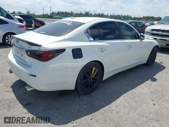 2014 Infiniti Q50 with VIN JN1BV7AP2EM671929, listed as a IAAI auction lot 41794659 with 77,930 mi miles. Bid and sale history available at carsss.com. Image 4.