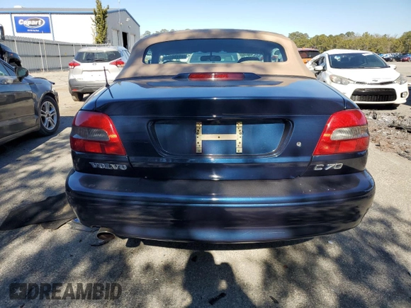 2000 Volvo C70 with VIN YV1NC56D1YJ010900, listed as a Copart auction lot 89138035 with 58,469 mi miles and Salvage Title. Bid and sale history available at carsss.com. Image 6.