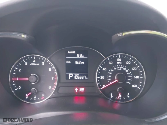 2016 Kia Forte LX with VIN KNAFK4A66G5580833, listed as a IAAI auction lot 42028353 with 109,337 mi miles. Bid and sale history available at carsss.com. Image 7.