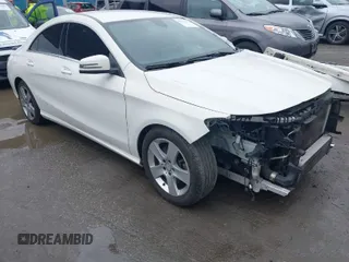 2017 Mercedes-Benz CLA with VIN WDDSJ4EB2HN438305, listed as a IAAI auction lot 41765966 with 104,159 mi miles. Bid and sale history available at carsss.com. Image 1.