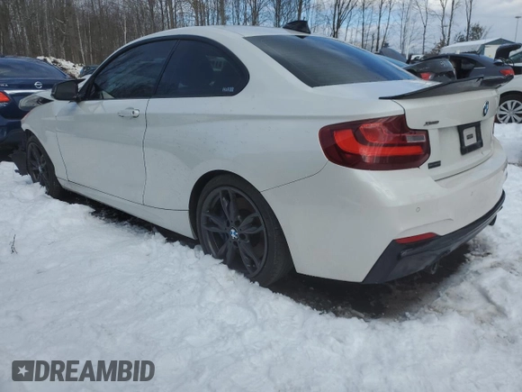2017 BMW 2 Series M240i xDrive with VIN WBA2G3C51HV640971, listed as a Copart auction lot 43590235 with 84,600 mi miles and Salvage Title. Bid and sale history available at carsss.com. Image 2.