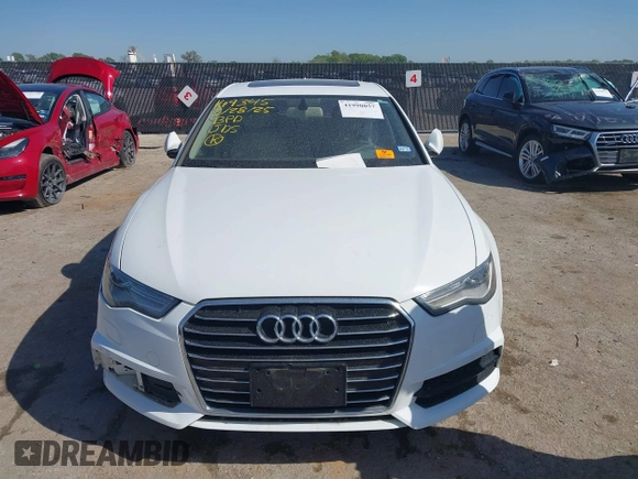 2018 Audi A6 Premium with VIN WAUC8AFC0JN098123, listed as a IAAI auction lot 41990057 with 1 mi miles. Bid and sale history available at carsss.com. Image 12.