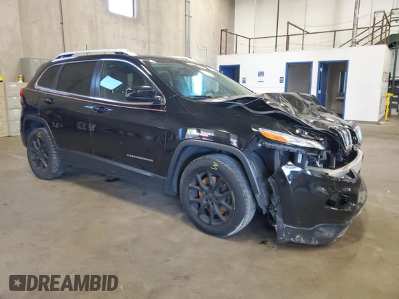 2017 Jeep Cherokee Latitude with VIN 1C4PJLCB7HW643173, listed as a Copart auction lot 62900685 with 108,531 mi miles and Salvage title. Bid and sale history available at DreamBid. Image 4.