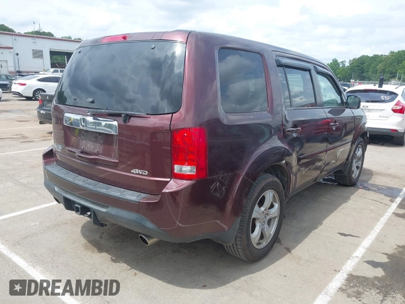 2013 Honda Pilot EX-L with VIN 5FNYF4H52DB085259, listed as a IAAI auction lot 42120763 with 96,744 mi miles and . Bid and sale history available at DreamBid. Image 4.