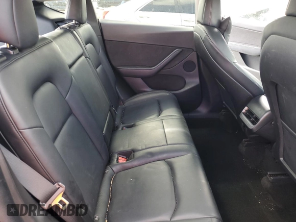 2020 Tesla Model Y Long Range with VIN 5YJYGDEE7LF038244, listed as a Copart auction lot 44153755 with 53,256 mi miles and Salvage Title. Bid and sale history available at DreamBid. Image 10.
