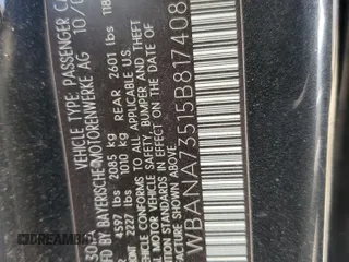 2005 BMW 5 Series 530i z VIN WBANA73515B817408, wystawiony jako Copart lot #57247795 z przebiegiem 201 440 mil mil oraz Szkoda całkowita • Salvage title. Historia ofert i sprzedaży dostępna na DreamBid. Obrazek 12.