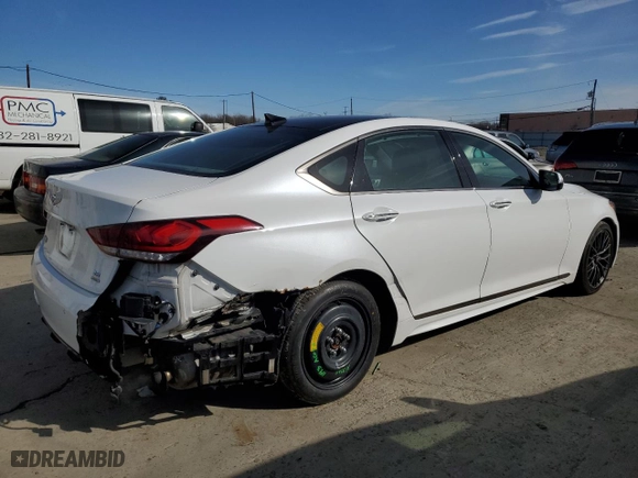2020 Genesis G80 3.8L with VIN KMTFN4JE5LU334567, listed as a Copart auction lot 44191715 with 66,126 mi miles and Salvage Title. Bid and sale history available at carsss.com. Image 3.